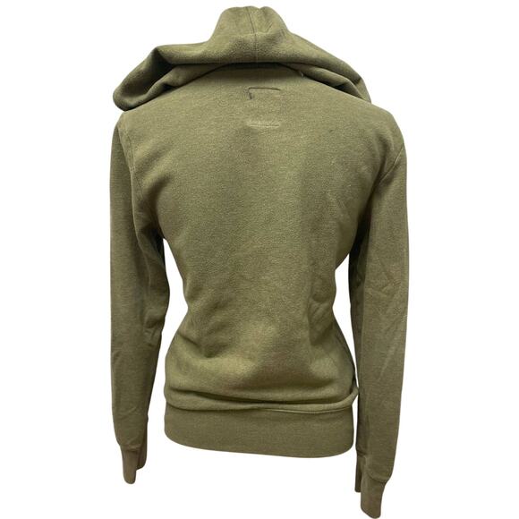 Hand Printed XS Upcycled Yorkshire Terrier Yorkie Dog Long Sleeve Zip Hoodie - Picture 5 of 6